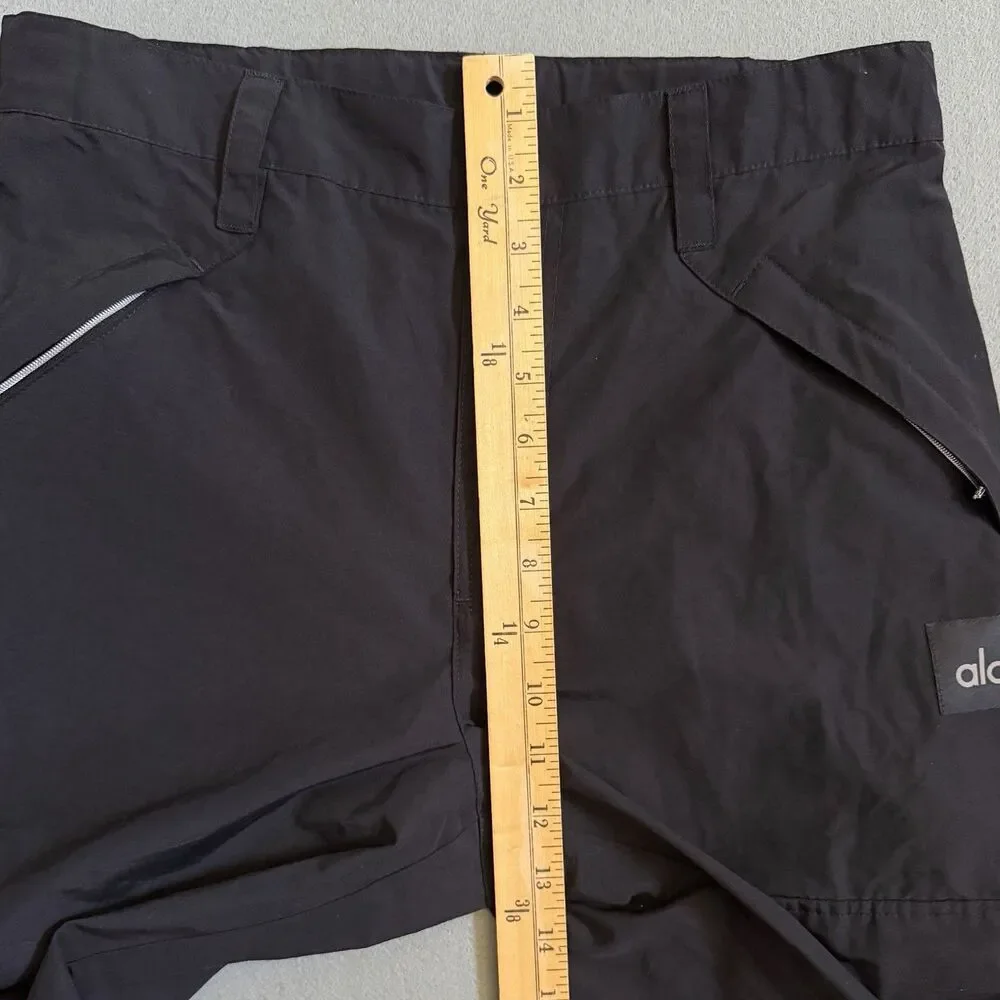 Alo Yoga Edge Trouser Black Cargo Pants Wide Leg Womens Small Activewear